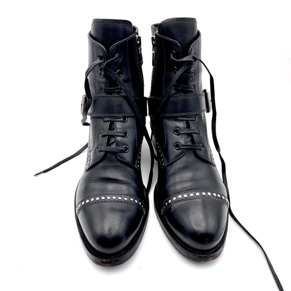 Prada Studded Leather Biker Combat Boots. FINAL REDUCTION! - Picture 2 of 9